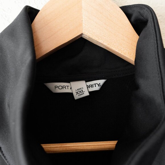 Port Authority Black Zip Front Vest Size XXL Sleeveless Jacket Zip Close Pockets - Picture 2 of 6